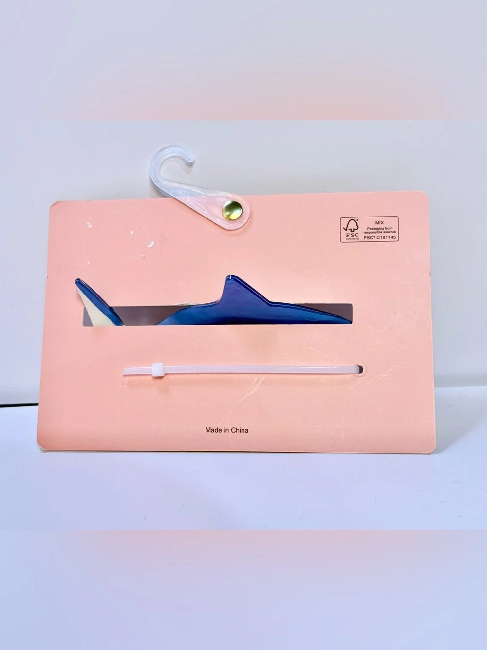 Piper K Hair Claw Clip Blue Shark Beach Shore Pool Acrylic Waterproof NEW Vacay